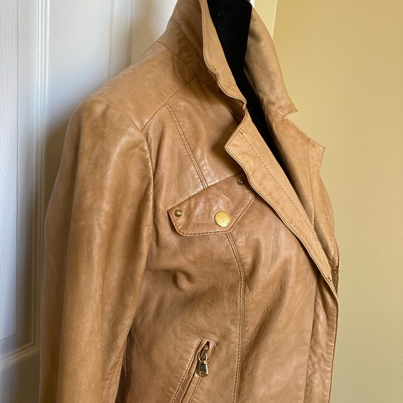 DANIER:  Genuine Leather Jacket - tan - Picture 4 of 14
